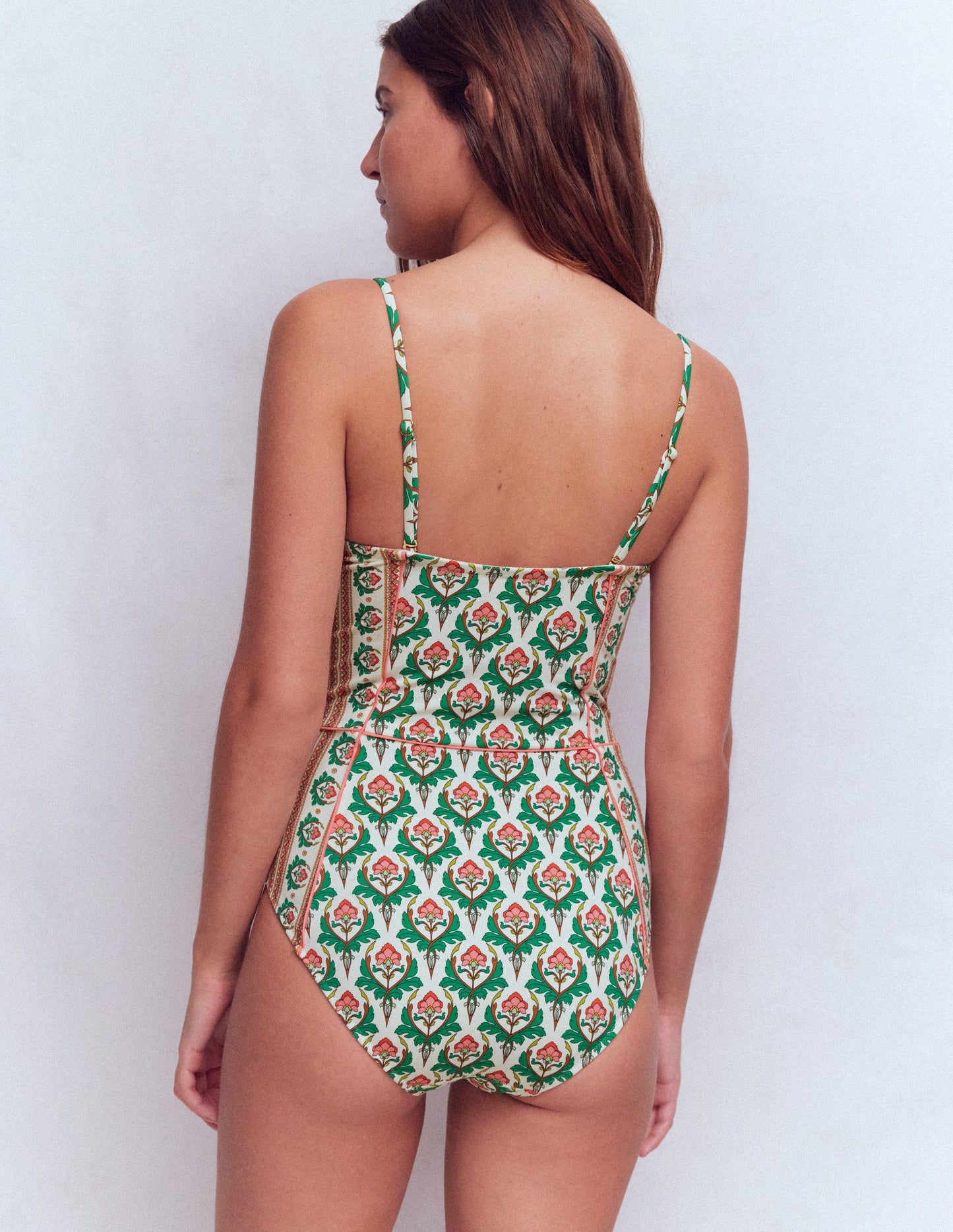 Rhodes Cup-Size Swimsuit-Ivory, Ornamental Stamp