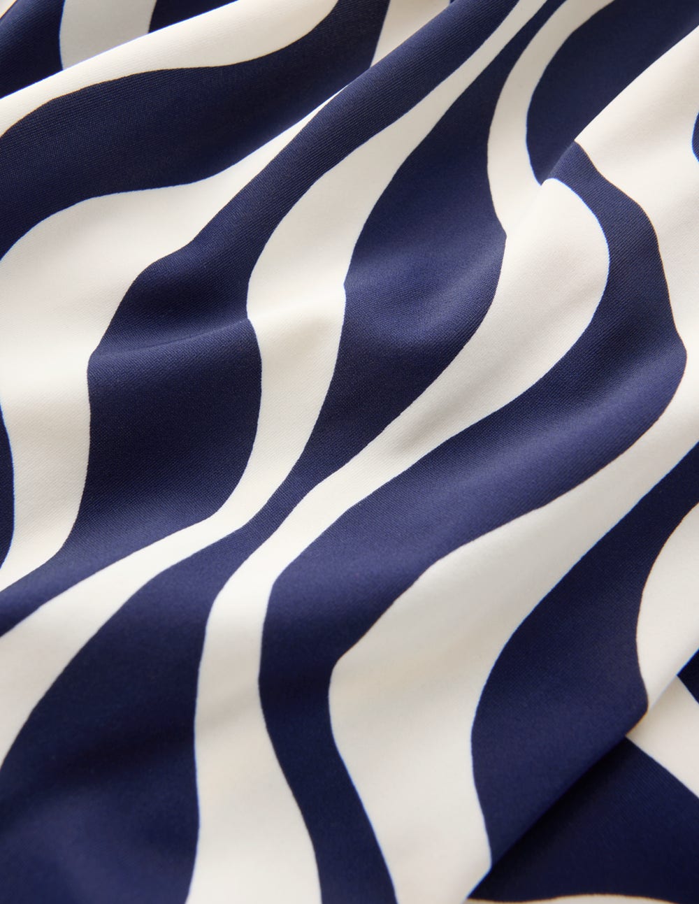 Mykonos Deep V Swimsuit-Navy, Rythmic Wave