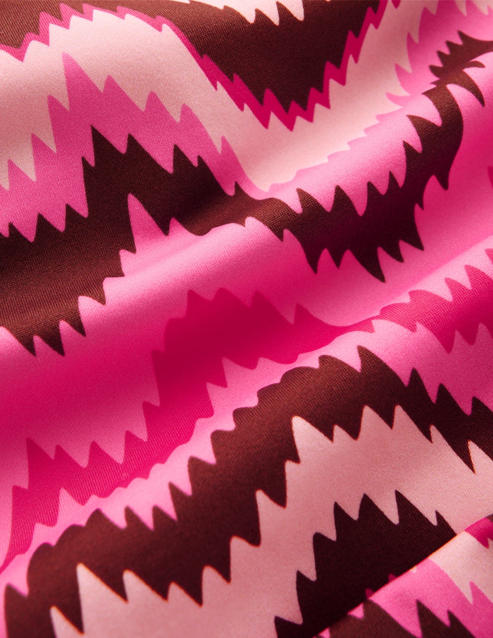 Mykonos Deep V Swimsuit-Pink Punch, Zig Zag Wave-9