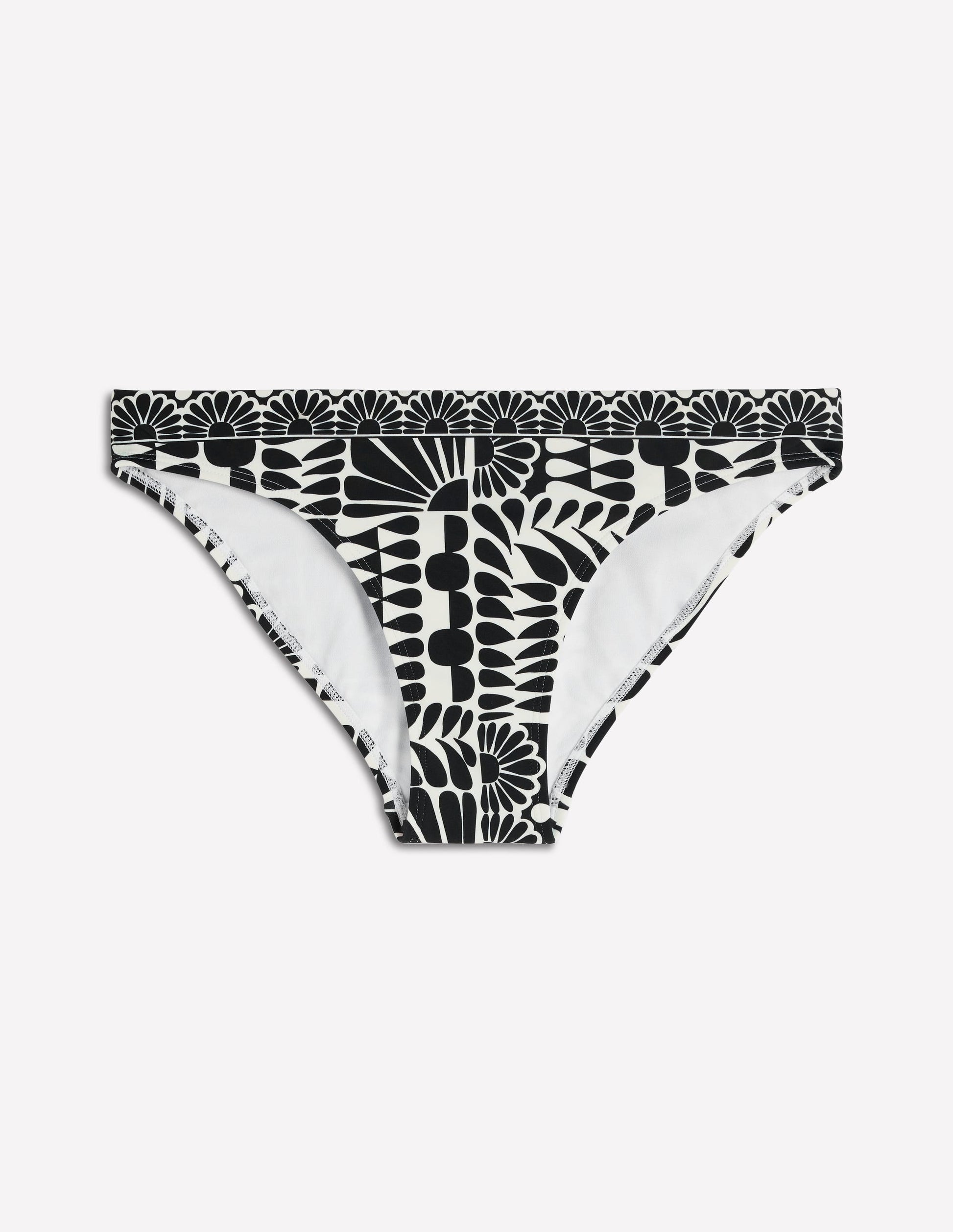 Porto Bikini Bottoms-Black, Geo Stamp-6