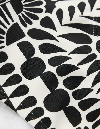 Porto Bikini Bottoms-Black, Geo Stamp-7