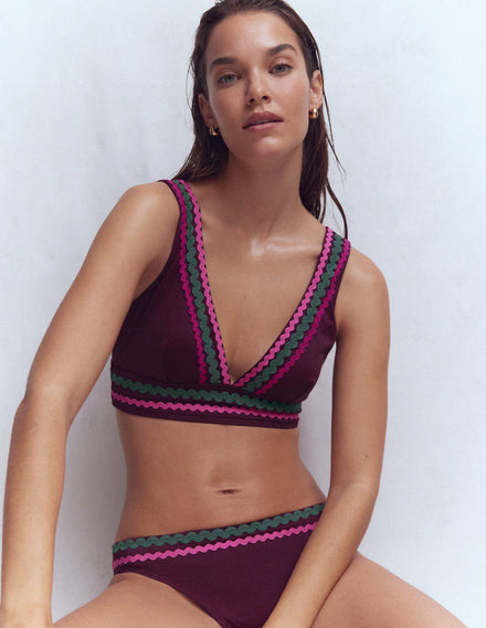 Porto Bikini Bottoms-Chocberry