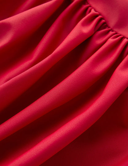 Kythira Ruched Swimsuit-Bullfight Red-7