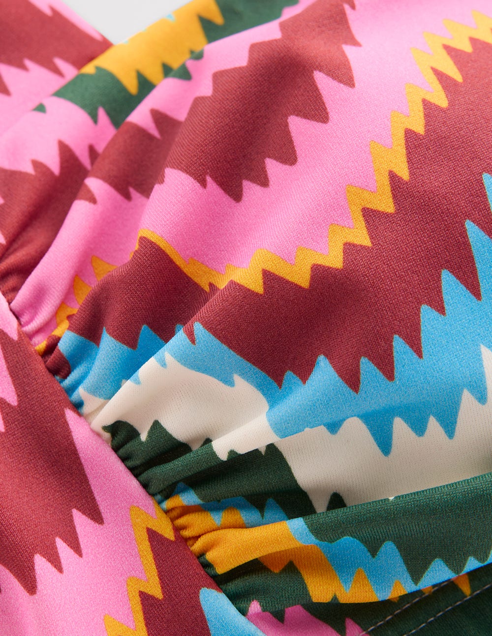 Kythira Ruched Bikini Top-Multi Zig zag wave-8