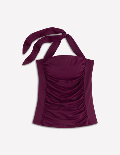 Kythira Ruched Tankini-Chocberry-8