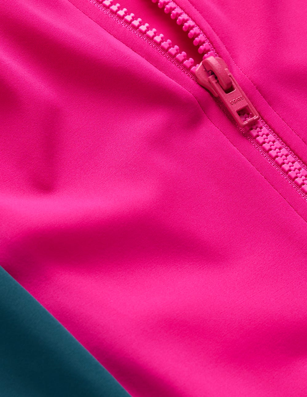 Sporty Raglan Sleeve Swimsuit-Pink, Colourblock