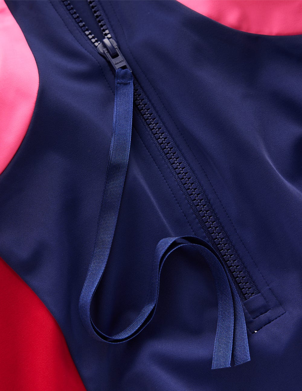 Piped Sporty Swimsuit-Navy, Colourblock