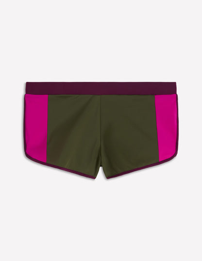 Swim Shorts-Khaki, Colourblock-5