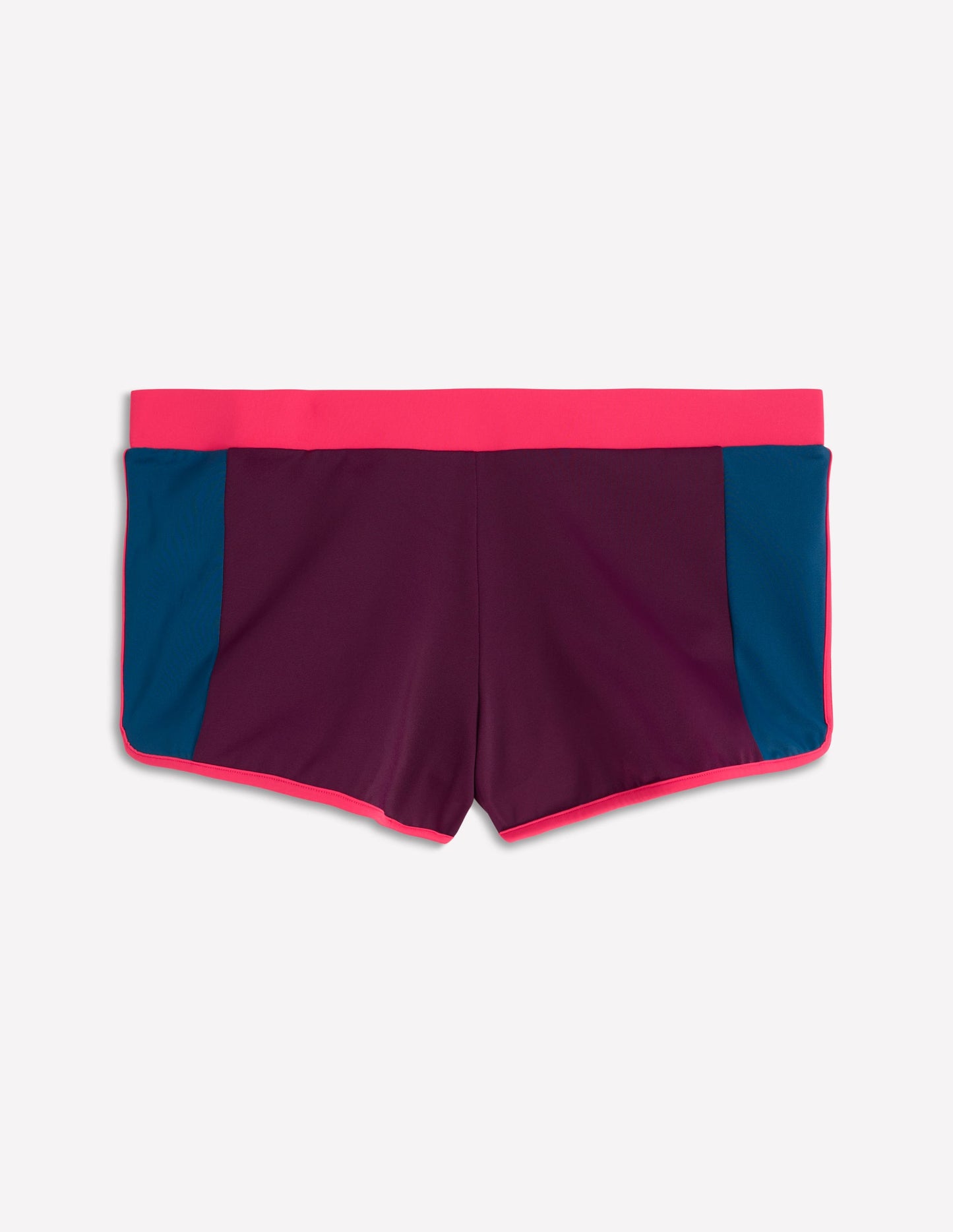 Rash Guard Swim Shorts-Purple, Colour block