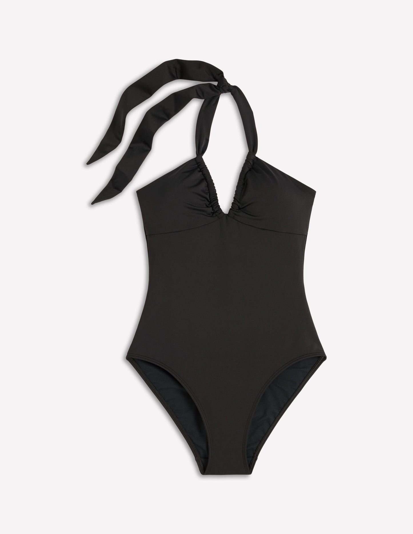 Minori Halter Tie Swimsuit-Black
