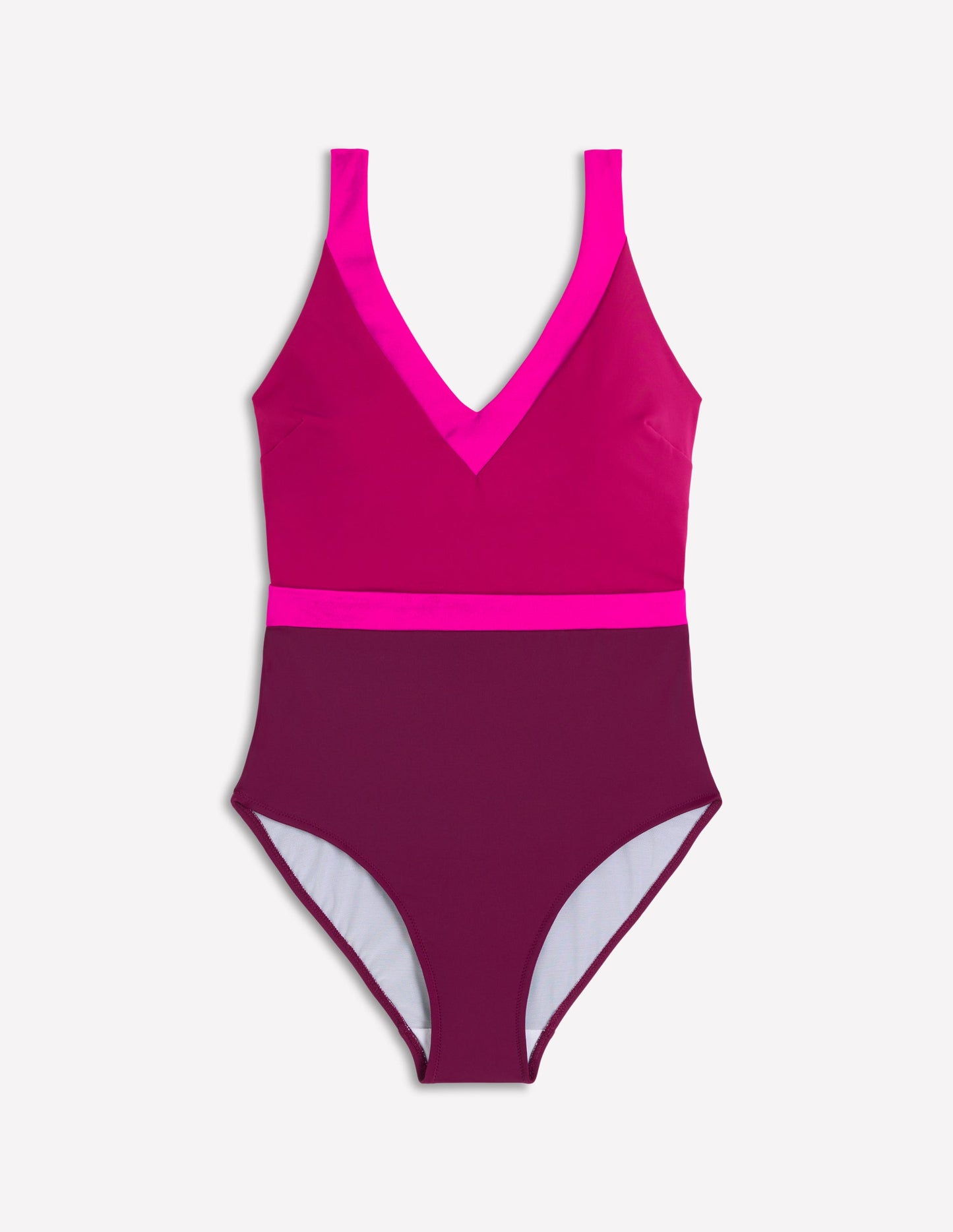 Campania Cross-back Swimsuit-Chocberry Colourblock