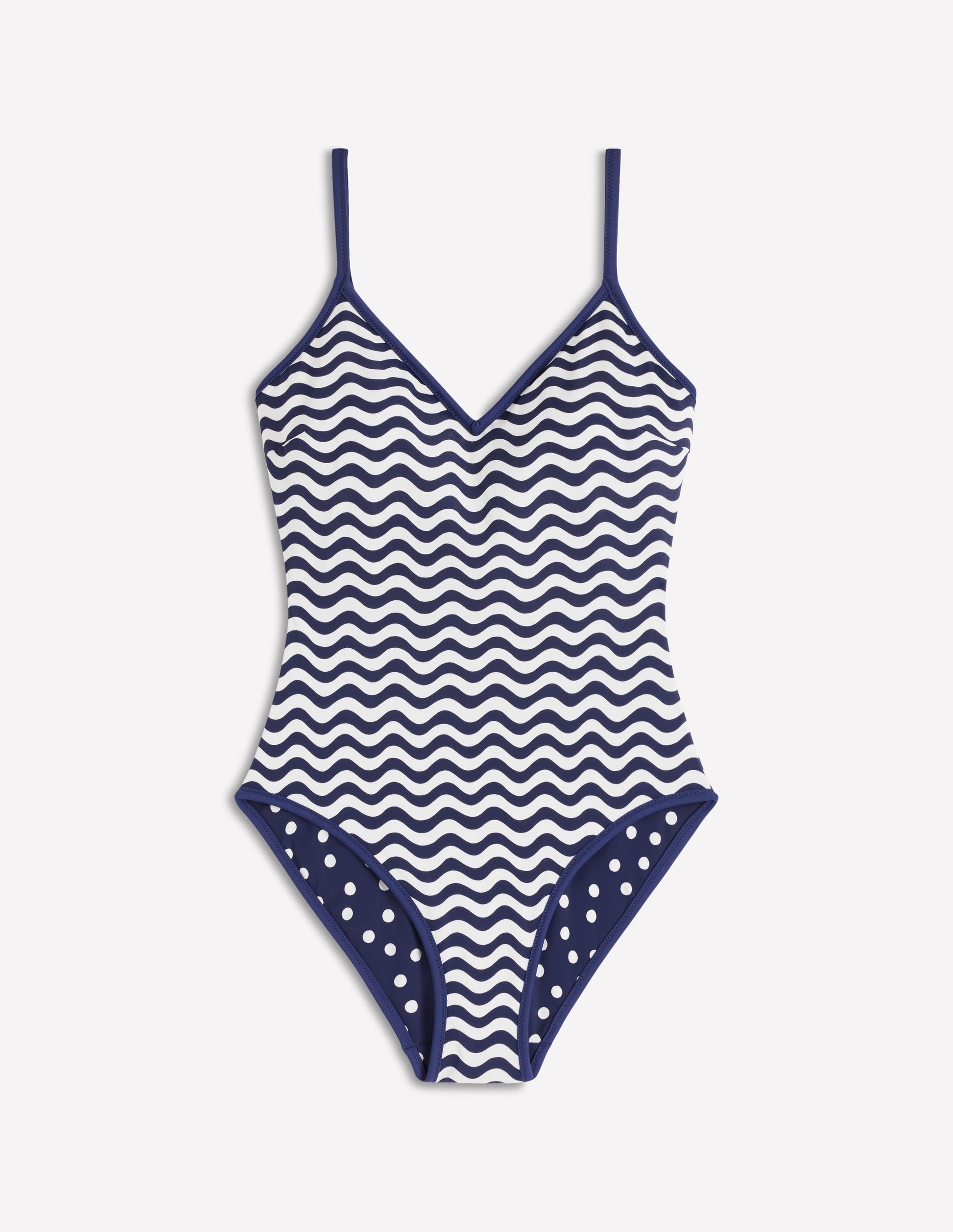 Symi Reversible Swimsuit-Navy, Stripe & Dot-5