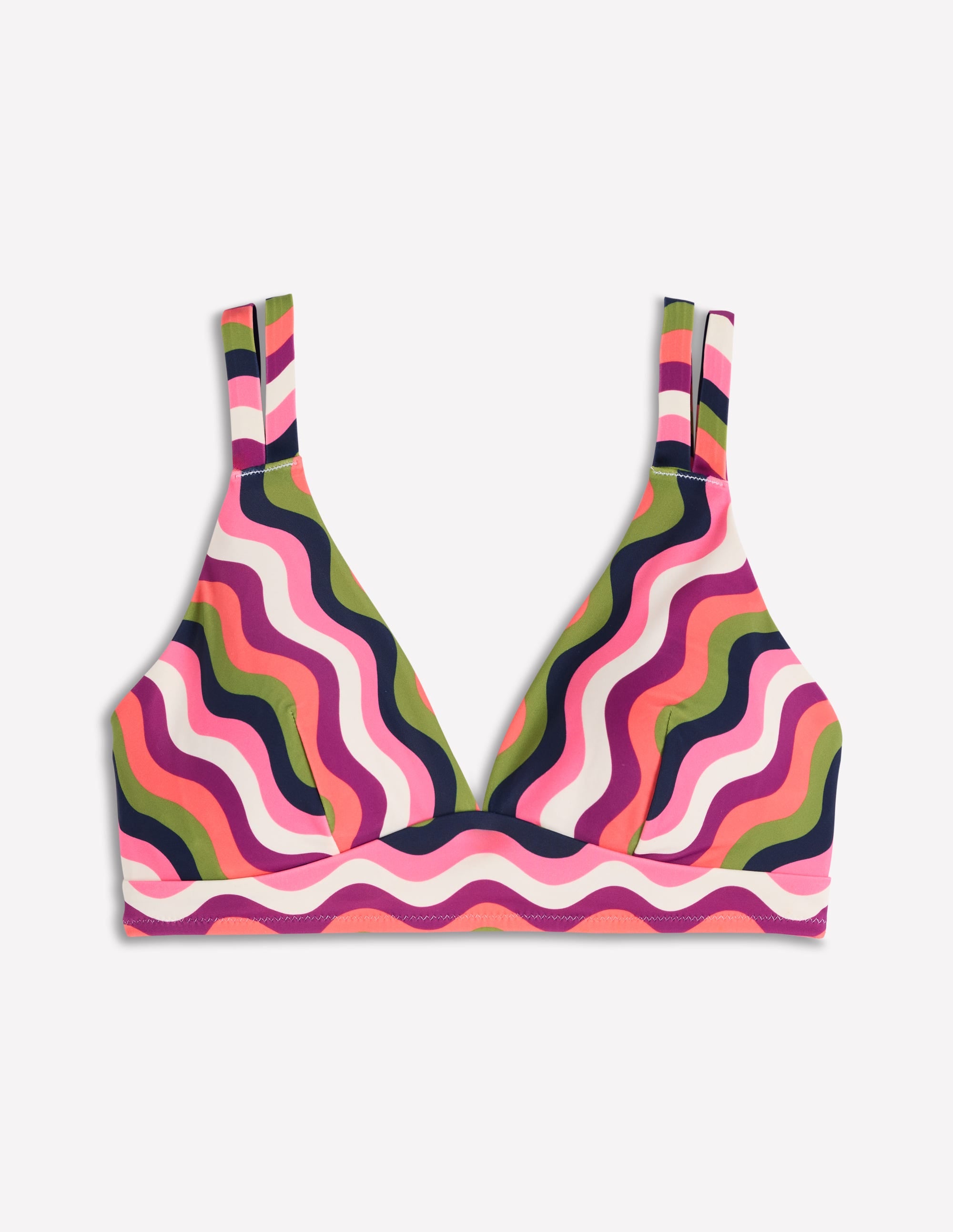 Arles Bikini Top-Multi, Wavy Stripe - Image 5