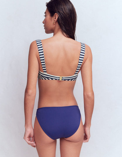 Clean Sweetheart Bikini Top-Navy, Ivory Stripe-3