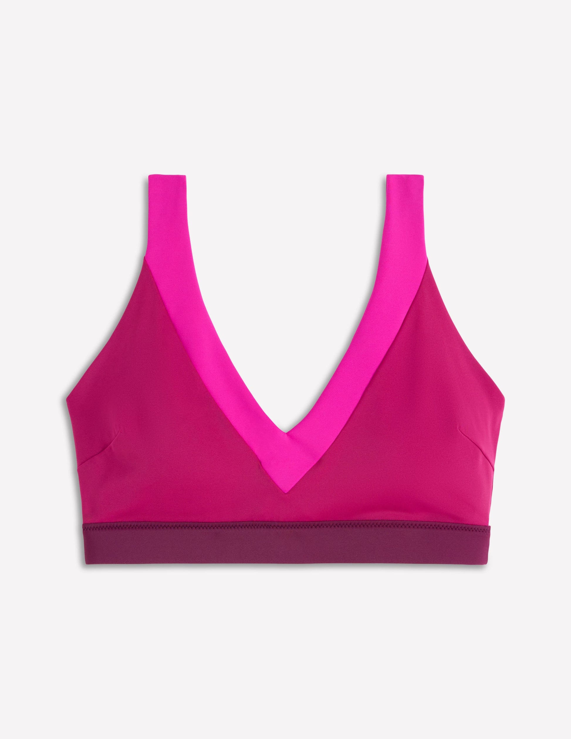 Campania Cross-back Bikini Top-Fuchsia, Chocberry-6