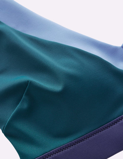 Campania Cross-back Bikini Top-Navy, Green, Blue Colourblock-5