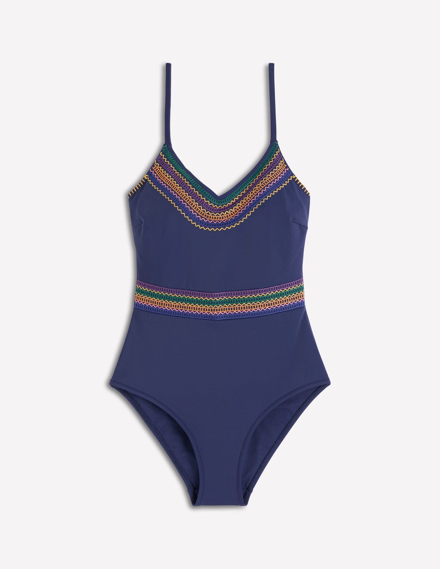 Interest Trim Swimsuit-Navy, Rik Rak