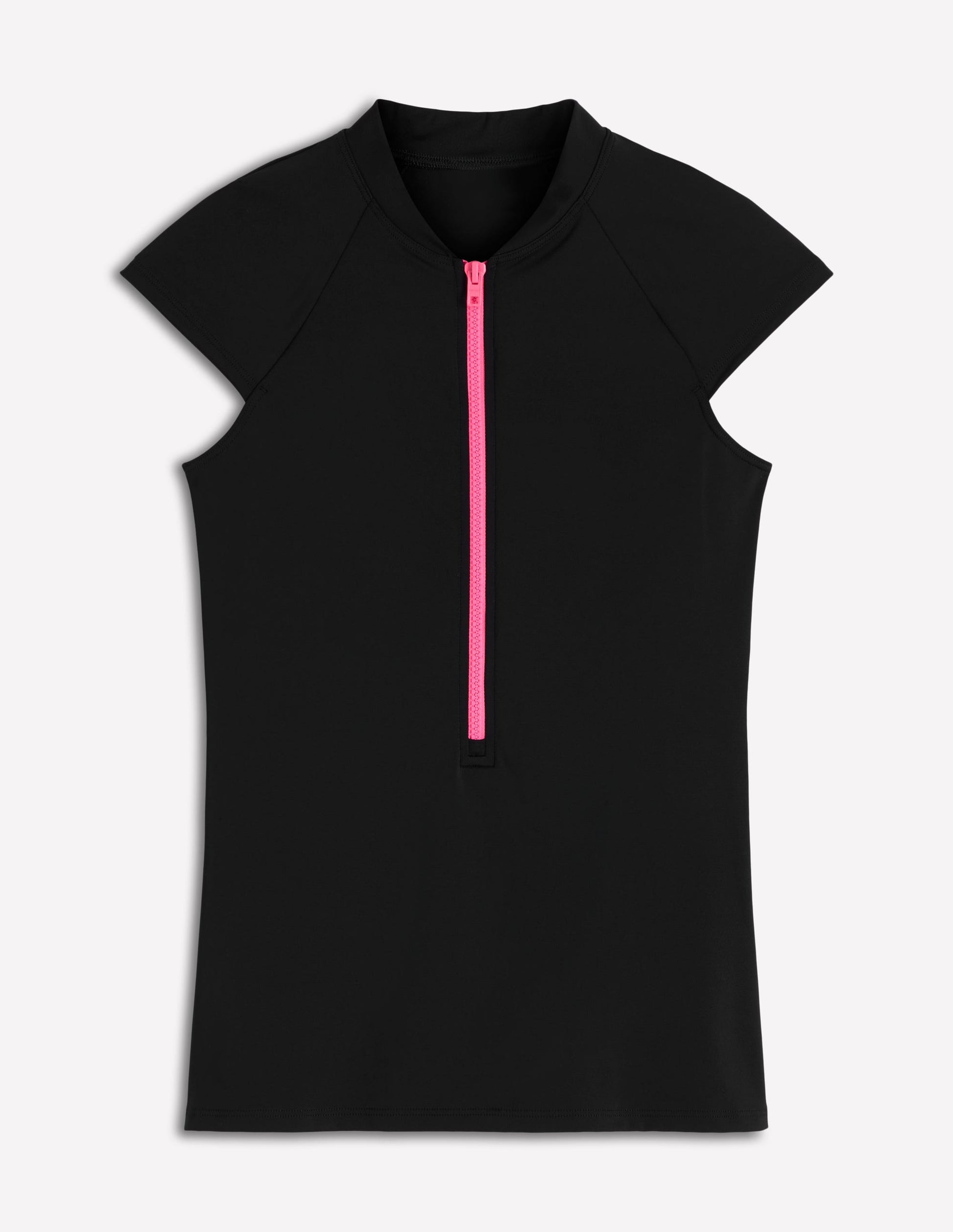 Short Sleeve Rash Guard Top-Black-6