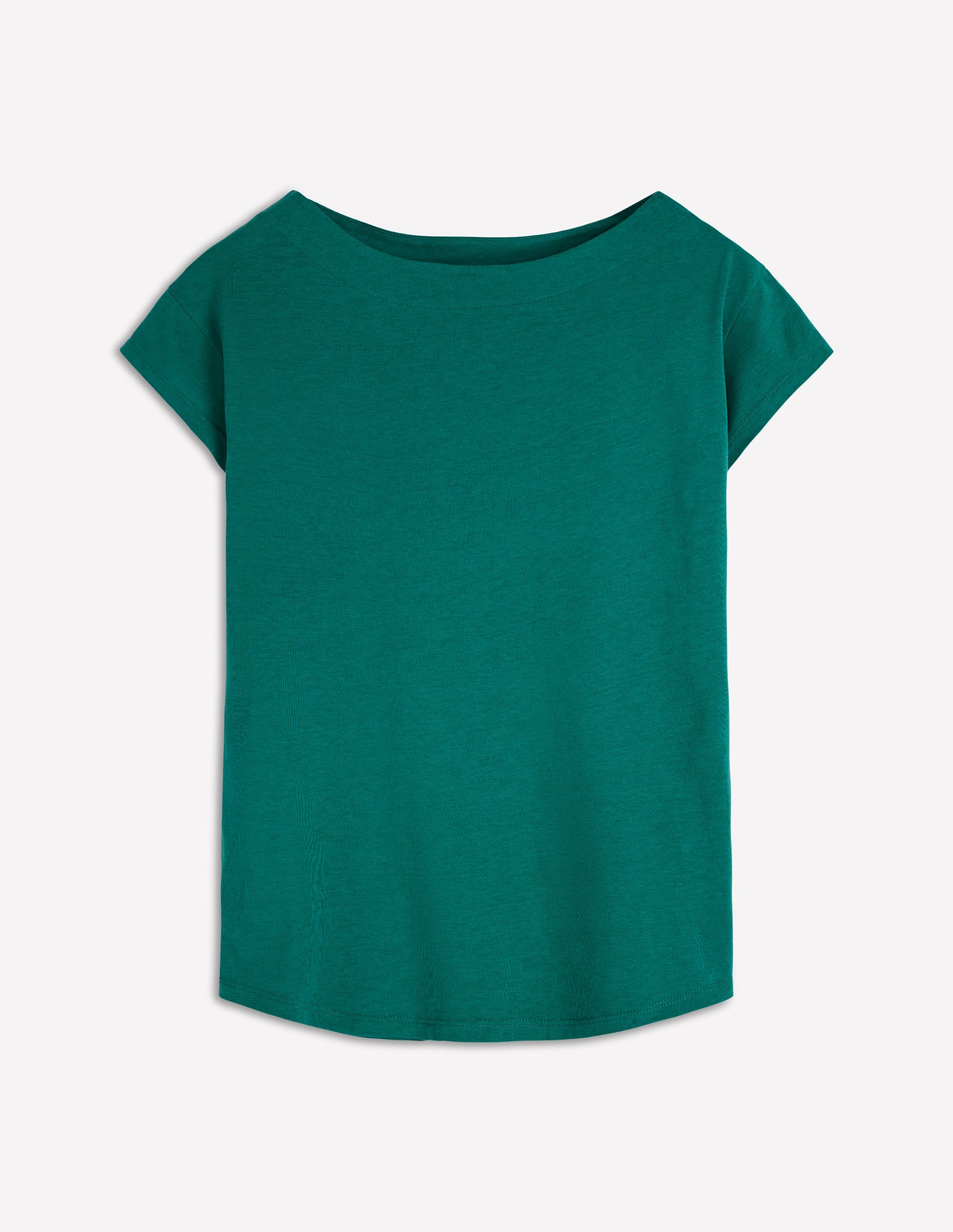 Supersoft Boat Neck T-Shirt-Deep Teal - Image 4