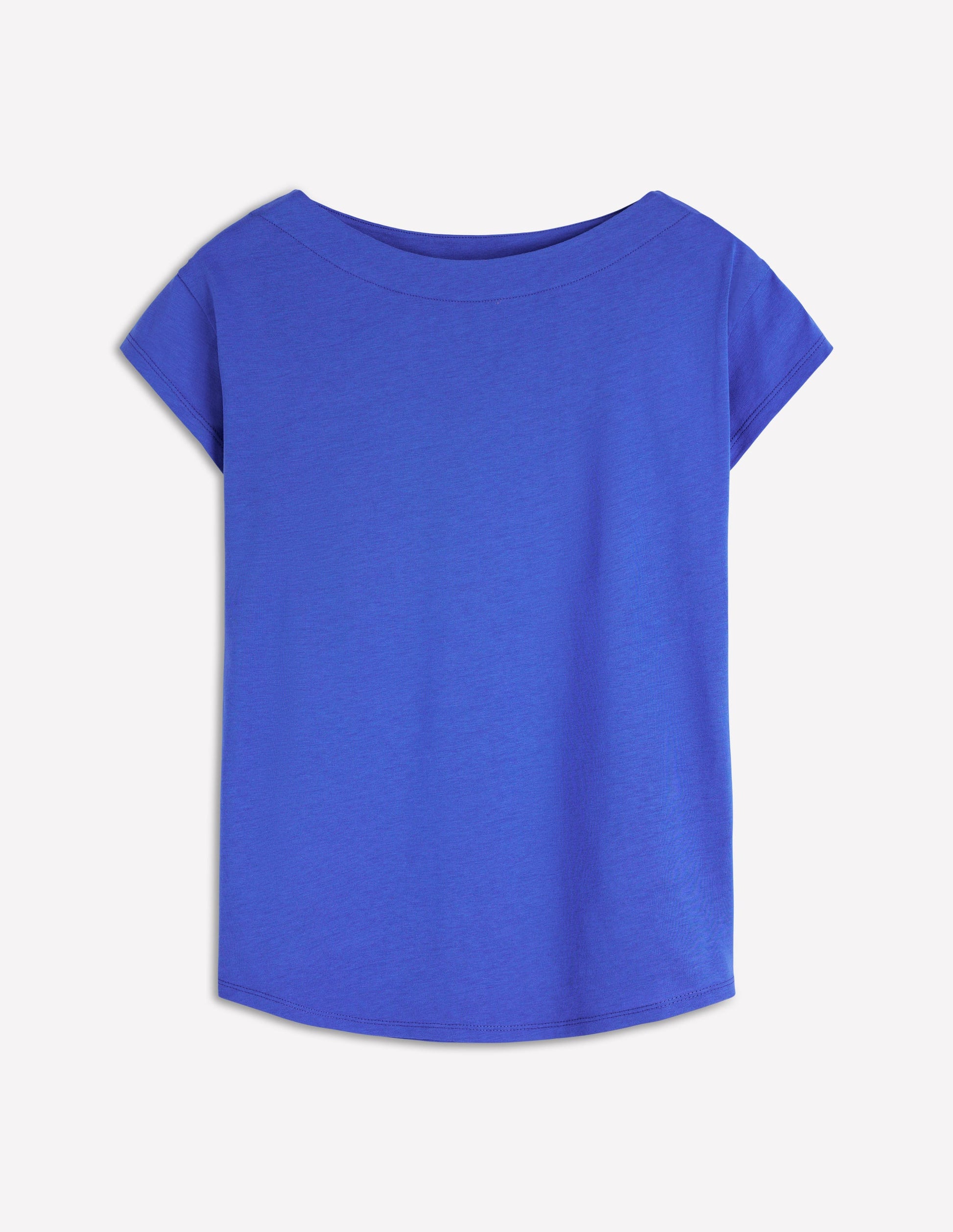 Supersoft Boat Neck T-Shirt-Beaucoup Blue-4