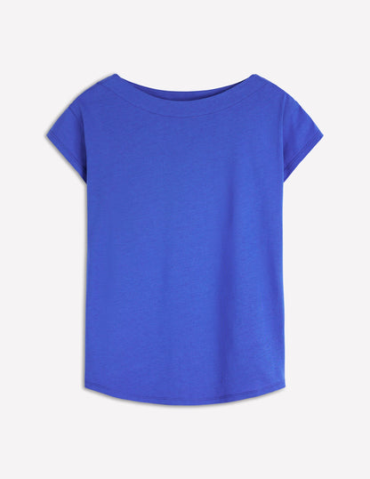 Supersoft Boat Neck T-Shirt-Beaucoup Blue-4