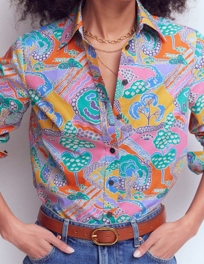 Sienna Cotton Shirt-Multi, Enchanted Dreamscape-2