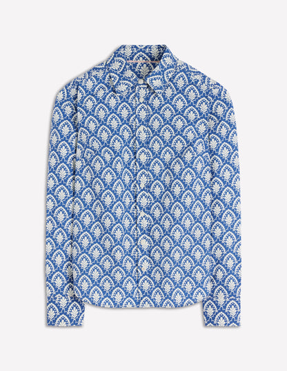 Sienna Cotton Shirt-Blue, Petal Terrace-6