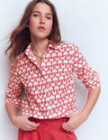 Sienna Cotton Shirt-Ivory, Heart Link