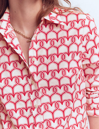Sienna Cotton Shirt-Ivory, Heart Link-2
