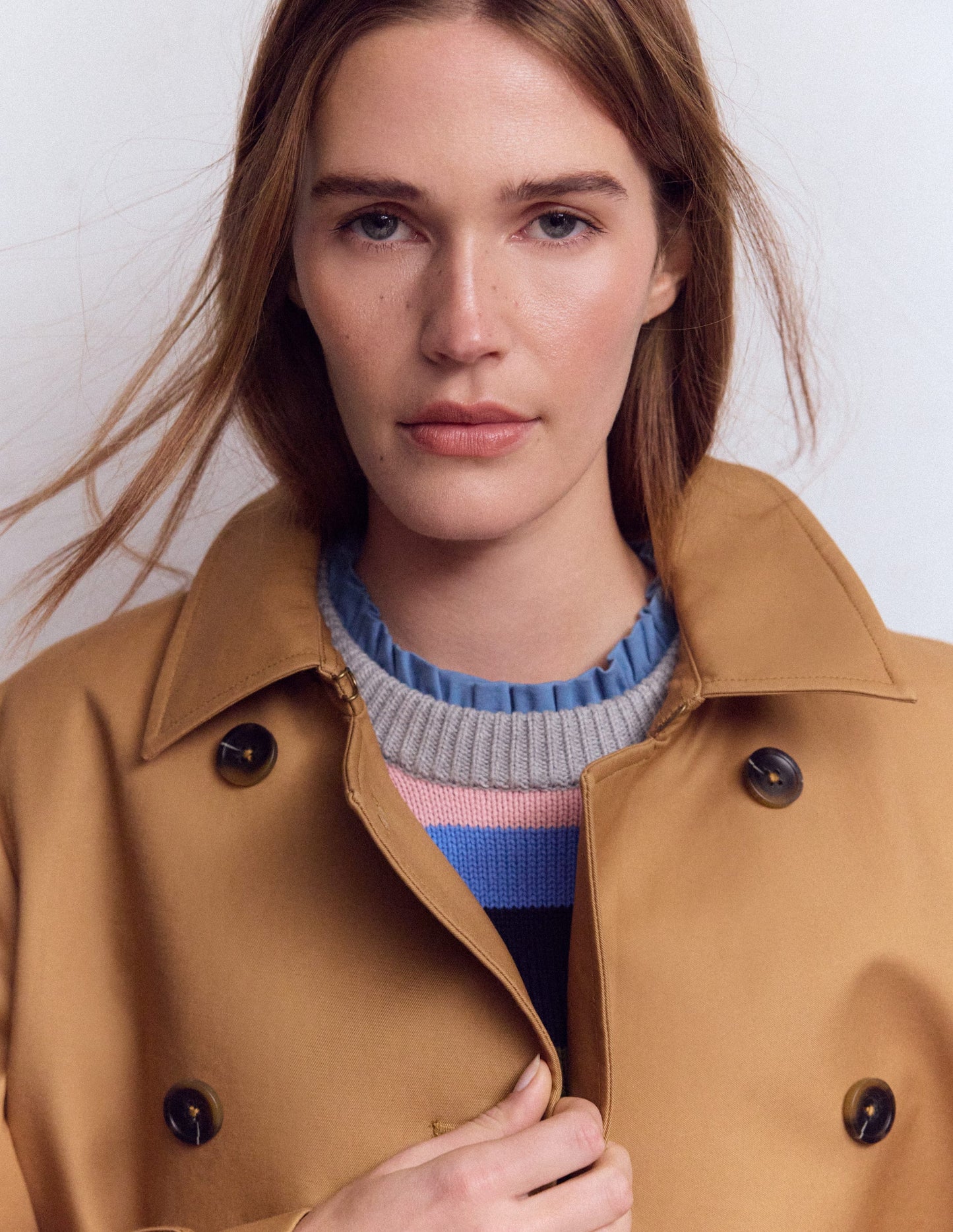 Supersoft Frill Detail T-shirt-Captains Blue