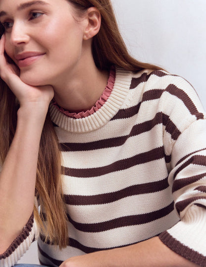 Supersoft Frill Detail T-shirt-Vintage Rose-5