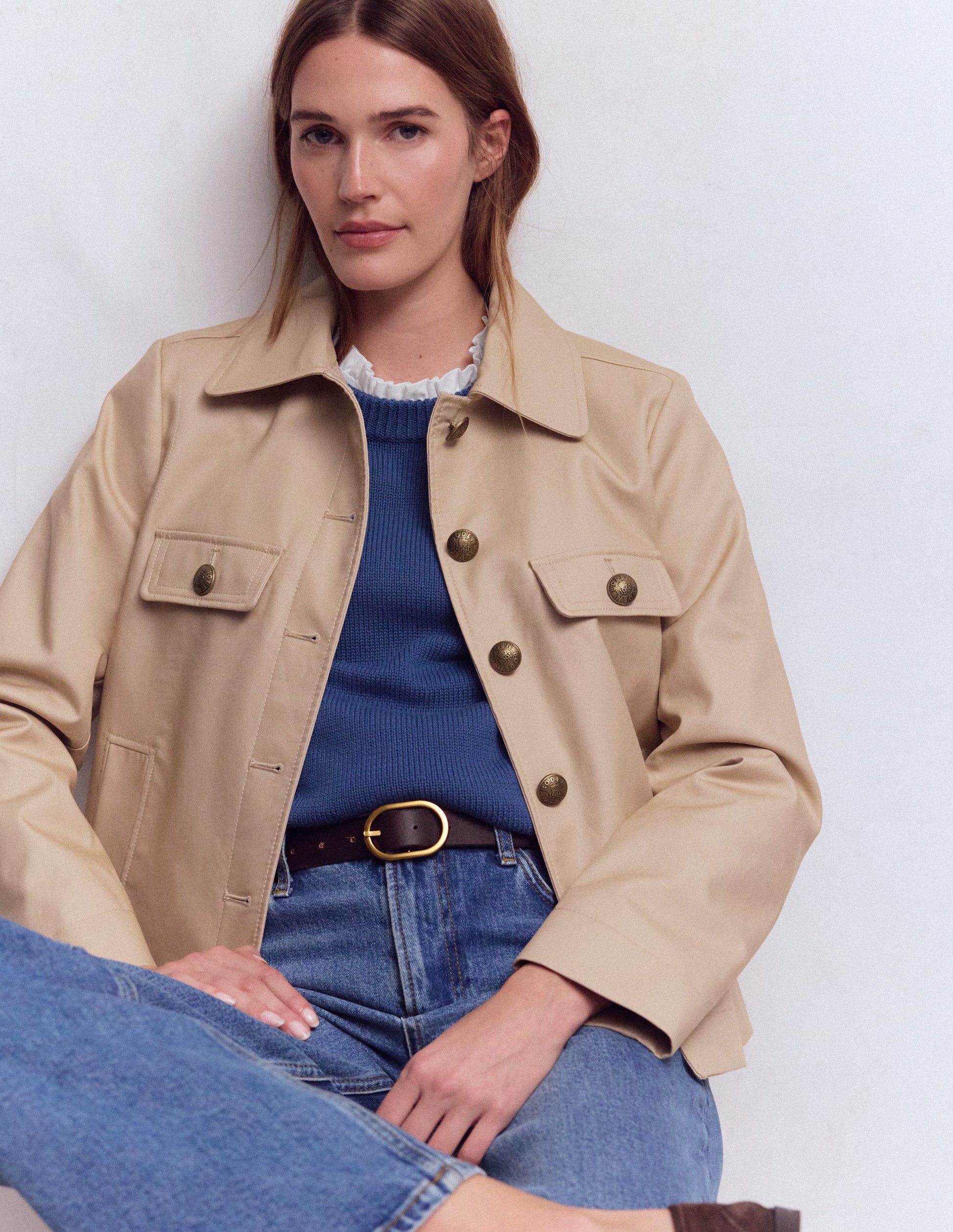 Supersoft Frill Detail T-shirt-White-1