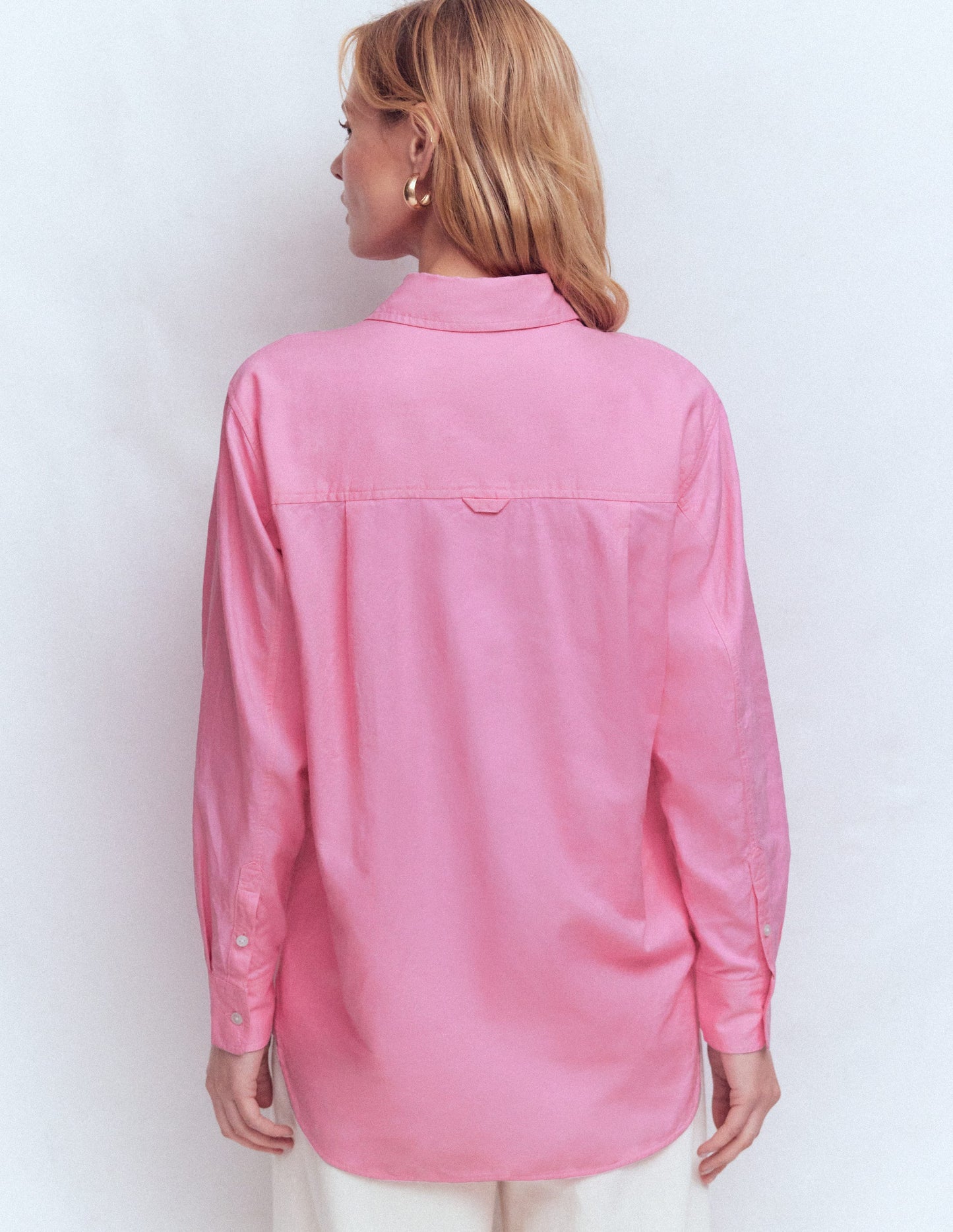 Sadie Relaxed Cotton Shirt-Floral Beaded Oxford