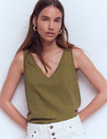 Sophie Slub Vest-Capulet Olive