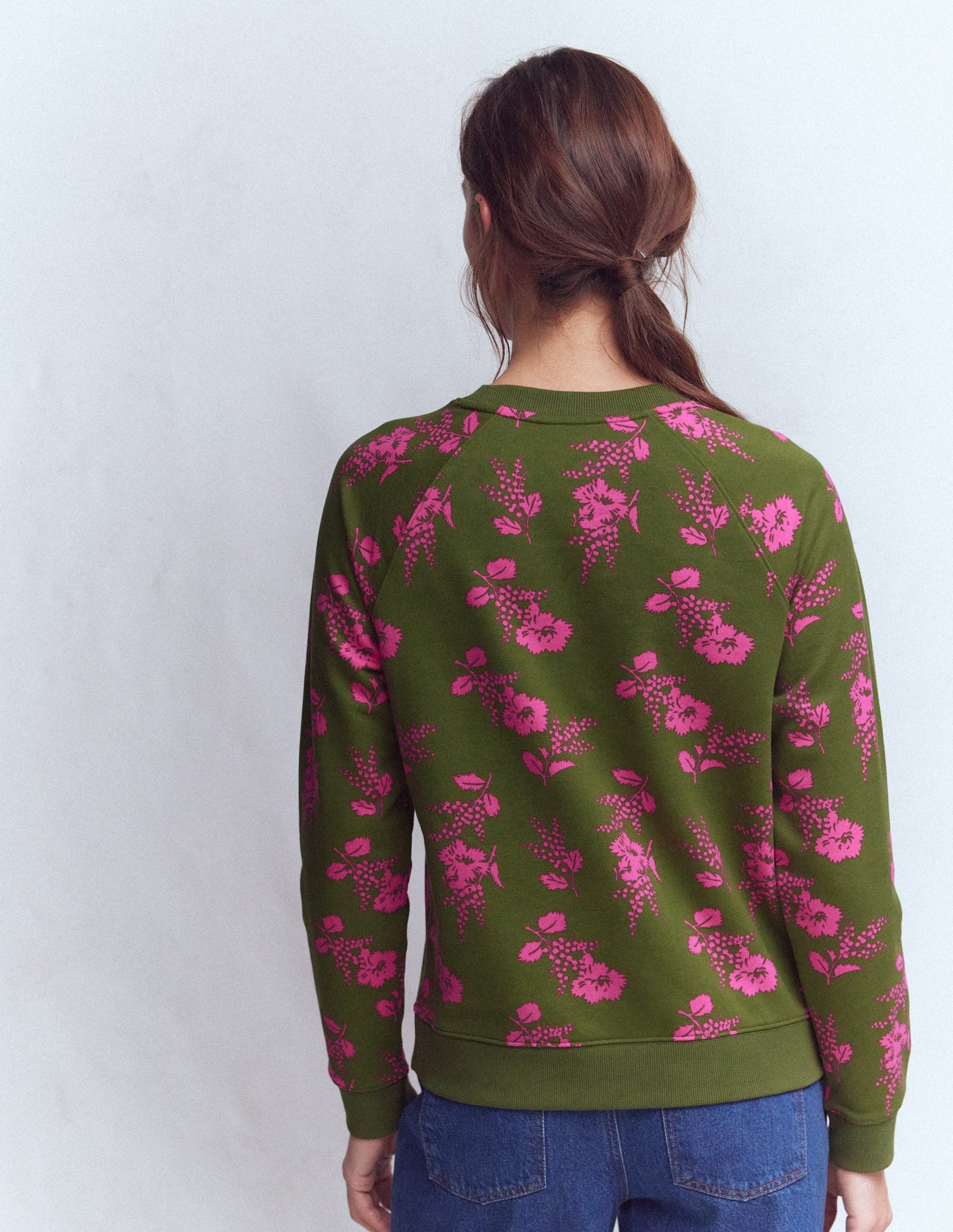 Rosa Printed Sweatshirt-Mayfly, Blossomy Sprig Medium