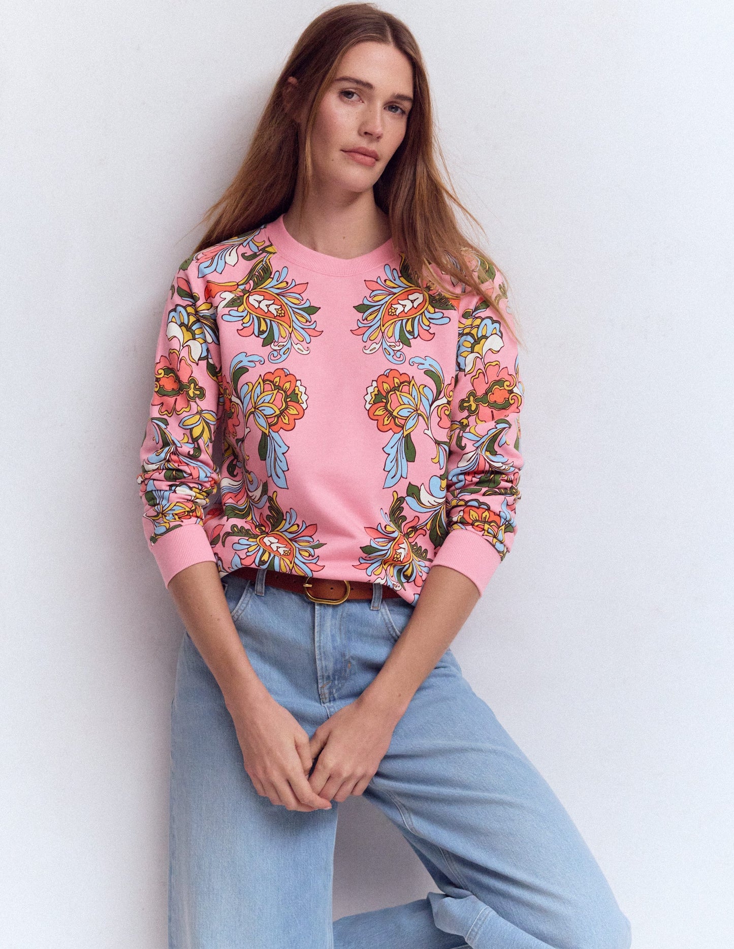 Rosa Printed Sweatshirt-Multi, Botanical Flourish