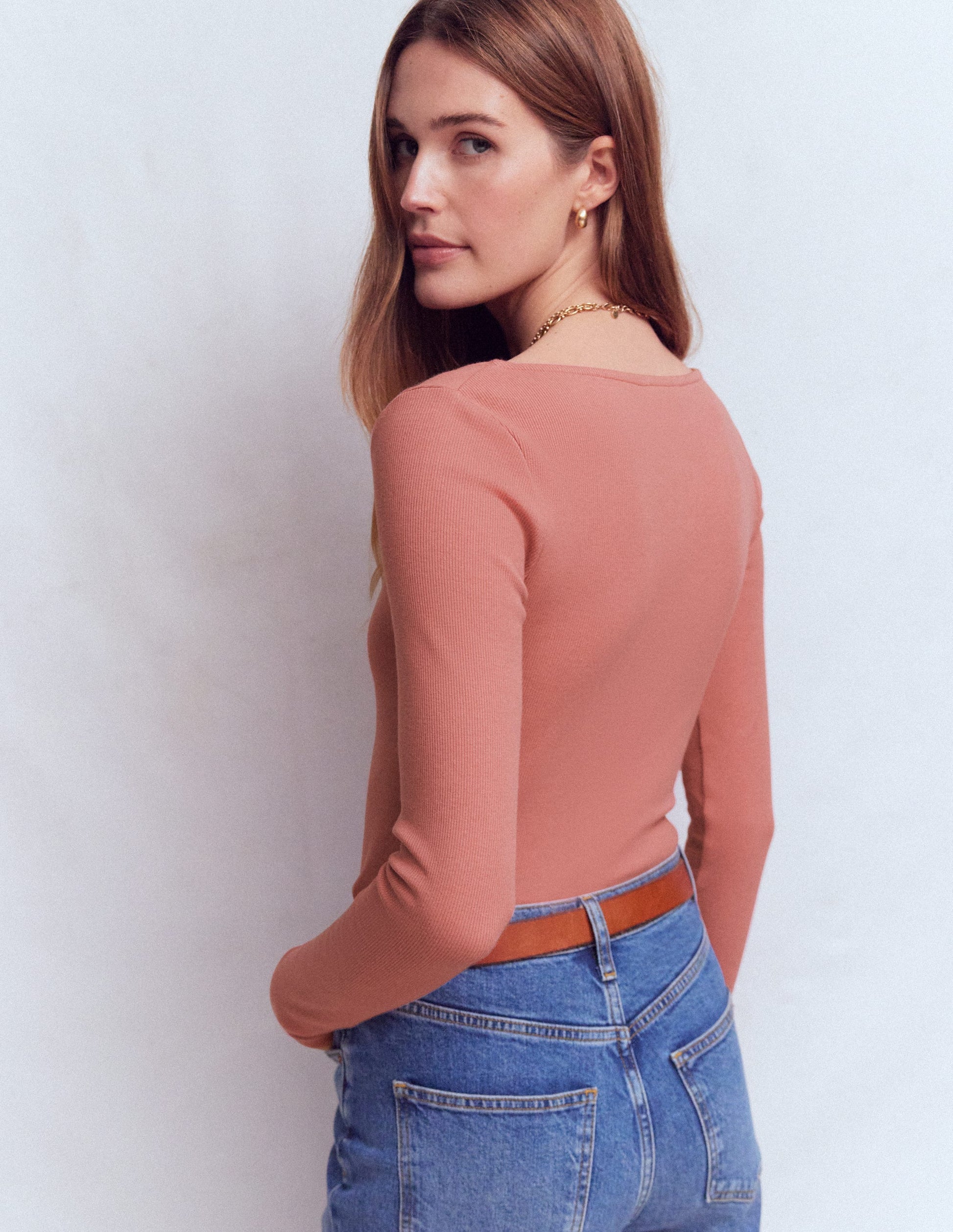 Rib Henley-Vintage Rose-3