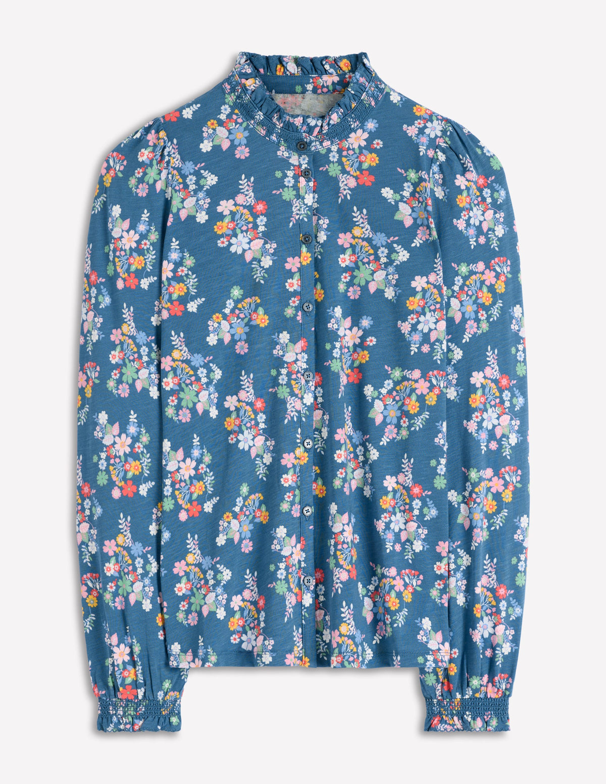 Effie Smocked Detail Shirt-Blossom Cluster - Image 5