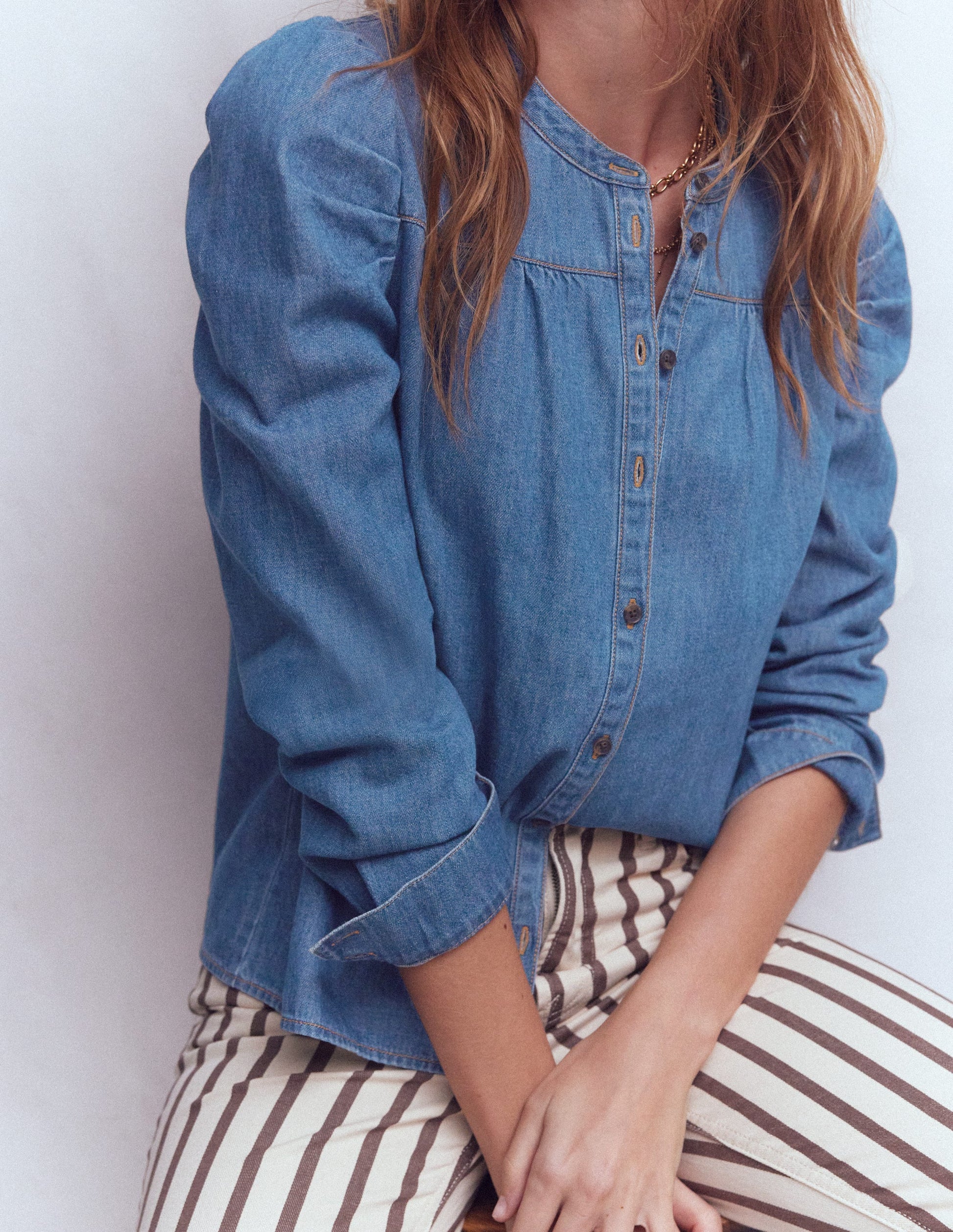 Mutton Denim Shirt-Mid Vintage-2