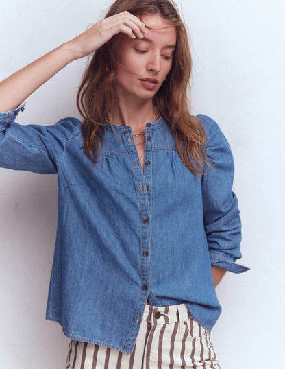 Mutton Denim Shirt-Mid Vintage-4