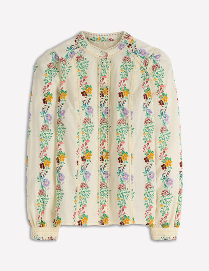 Rhea Trim  Insert Cotton Top-Multi, Blossom Trail-9