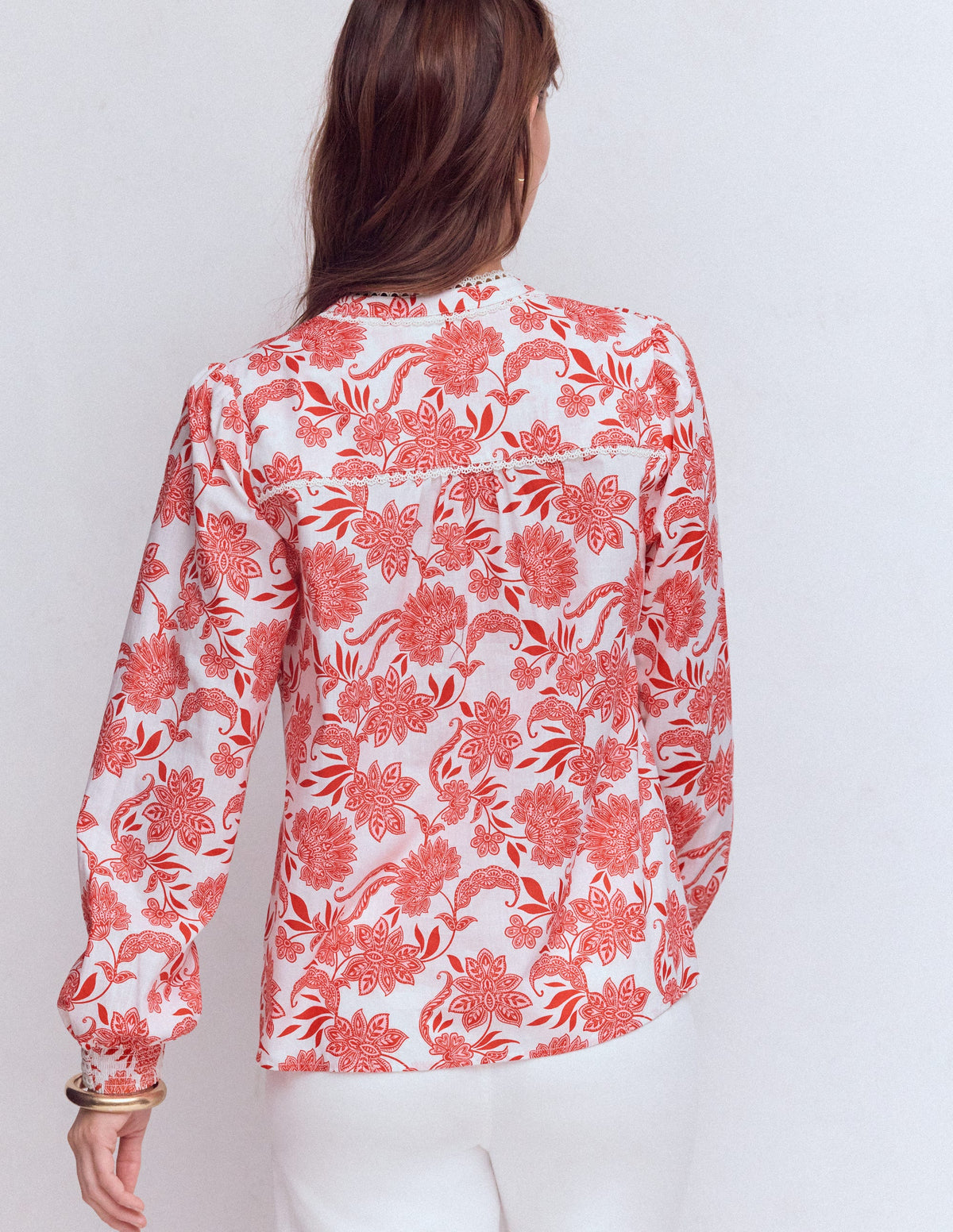 Rhea Trim  Insert Cotton Top-Pink, Elegant Blossom - Image 3