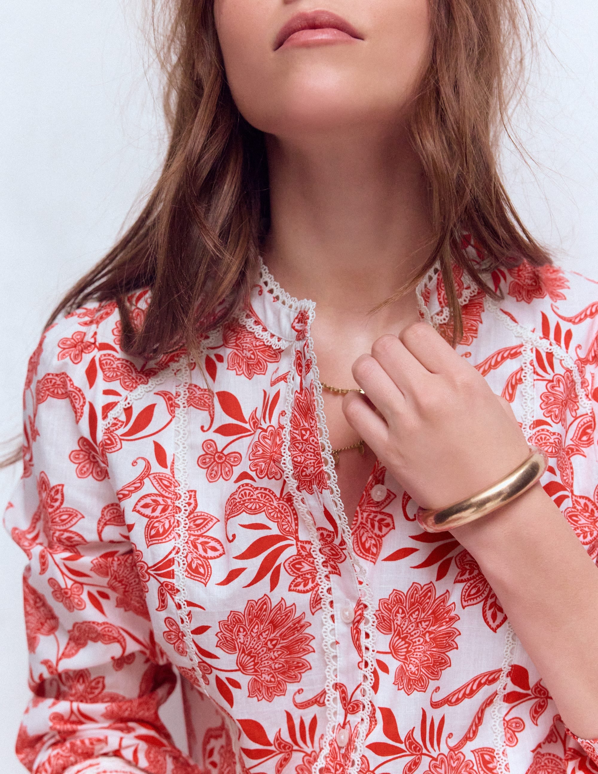 Rhea Trim  Insert Cotton Top-Pink, Elegant Blossom - Image 5