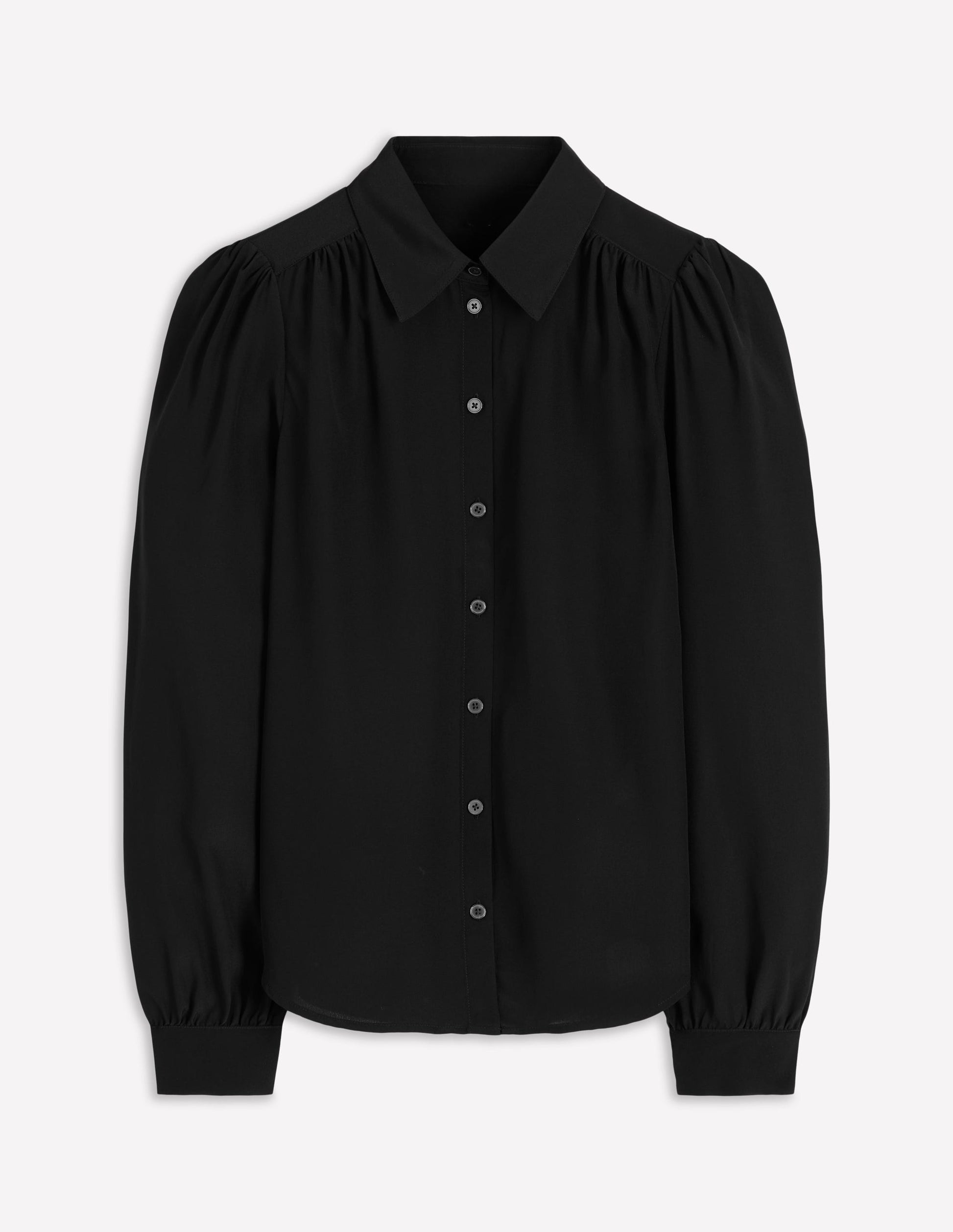 Sara Silk Shirt-Black-5