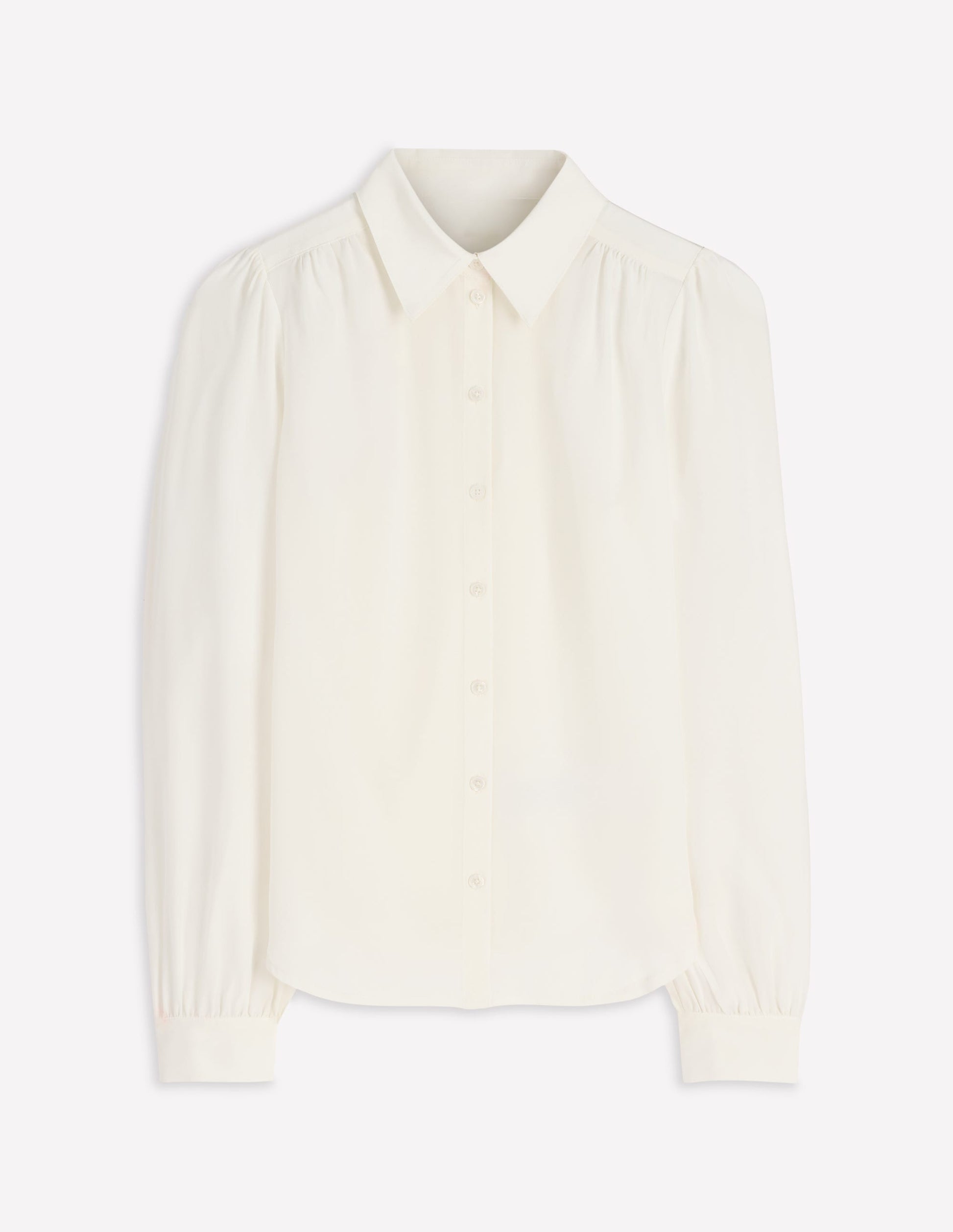 Sara Silk Shirt-Ivory-5