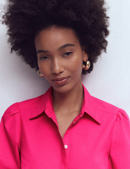 Cara Cotton Shirt-Pop Pansy-4