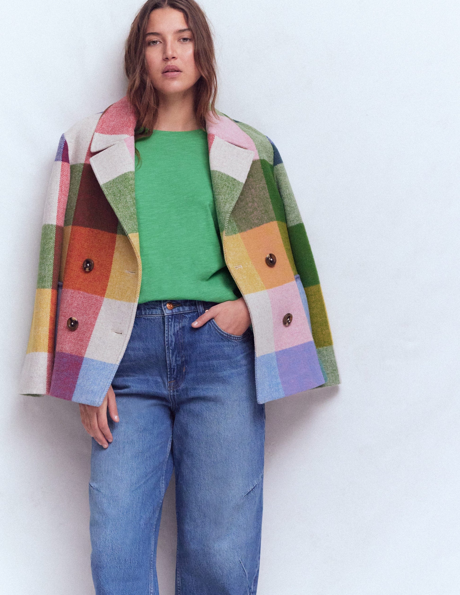 Pleat Sleeve T-shirt-Aloe Green-5