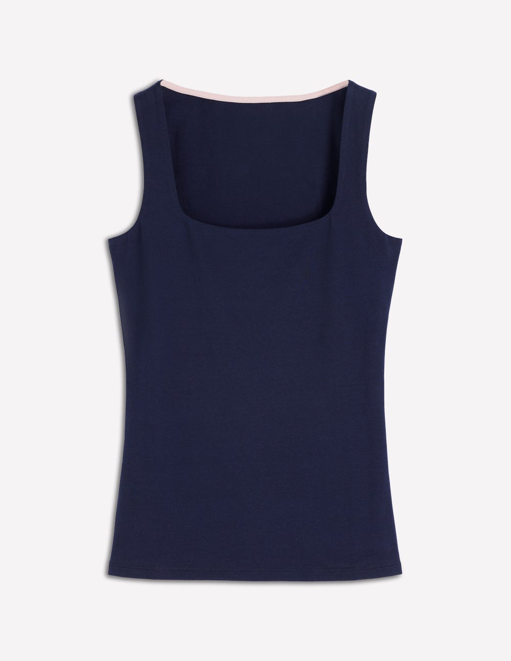Double Layer Square Neck Vest-Navy-4
