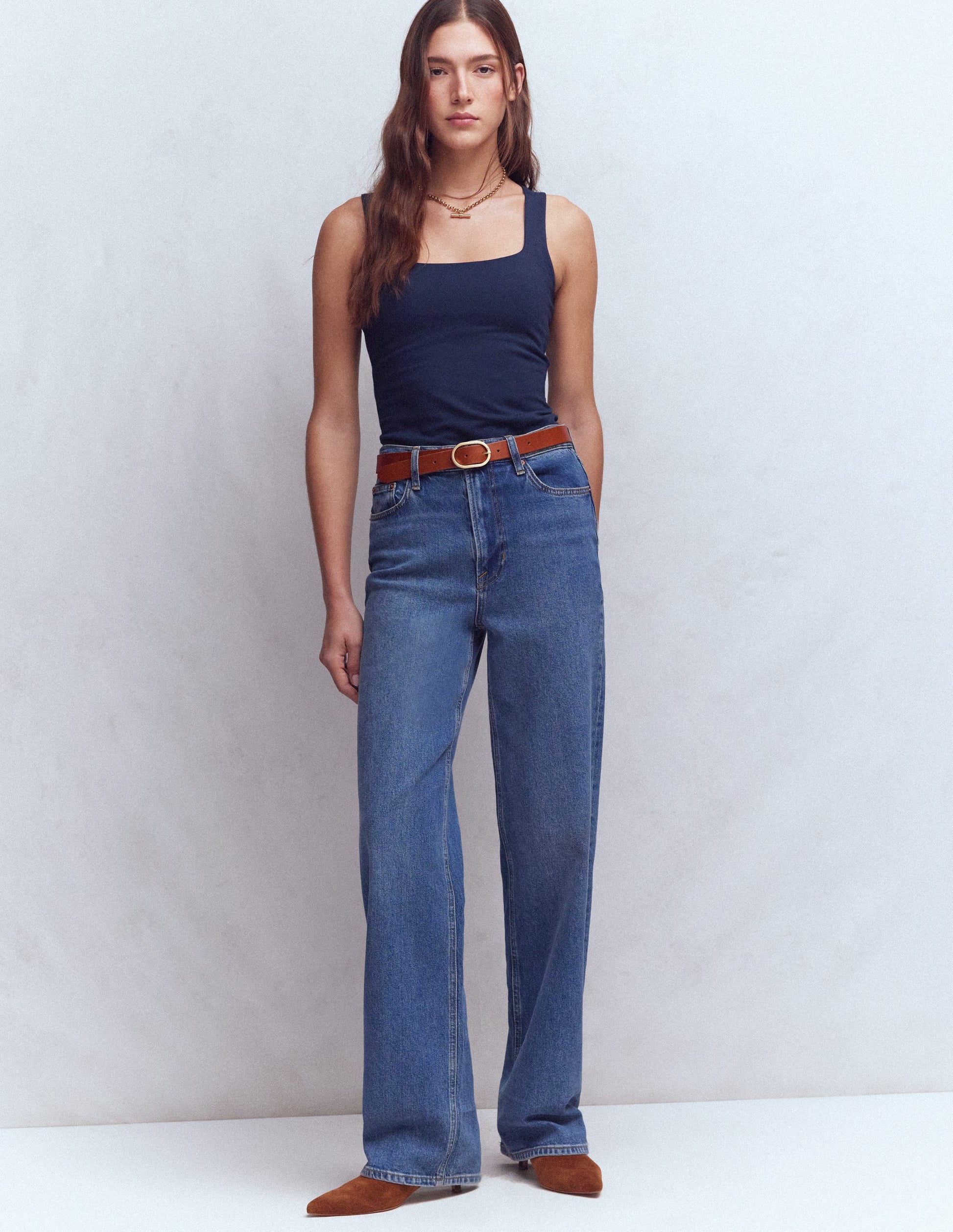 Brooke Double Layer Vest-Navy-4