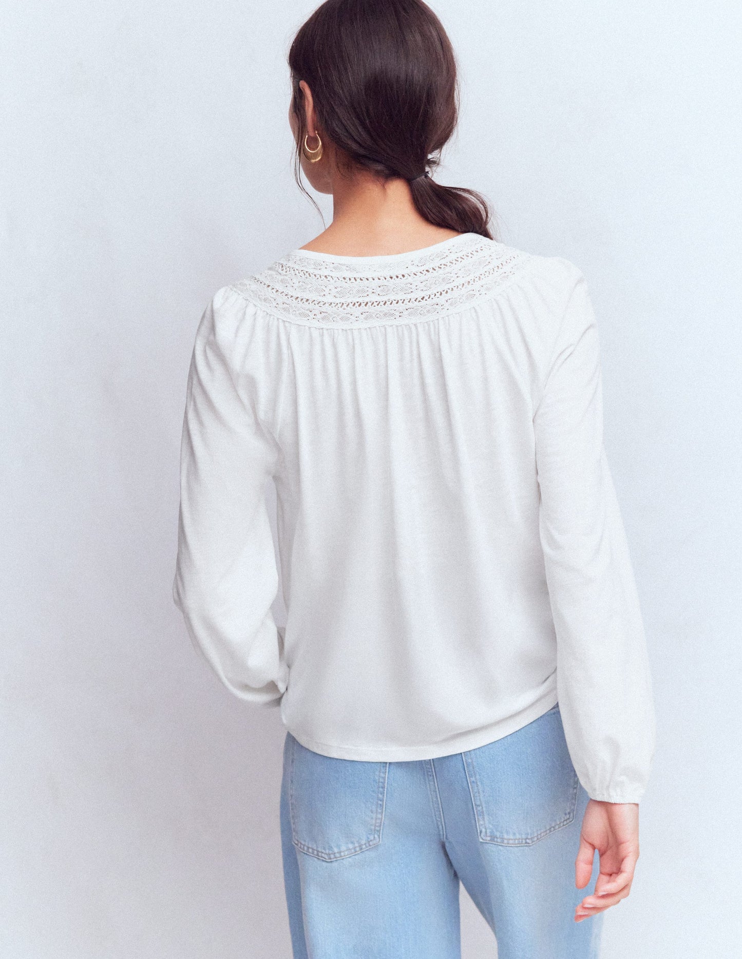 Edi Trim Detail Top-White
